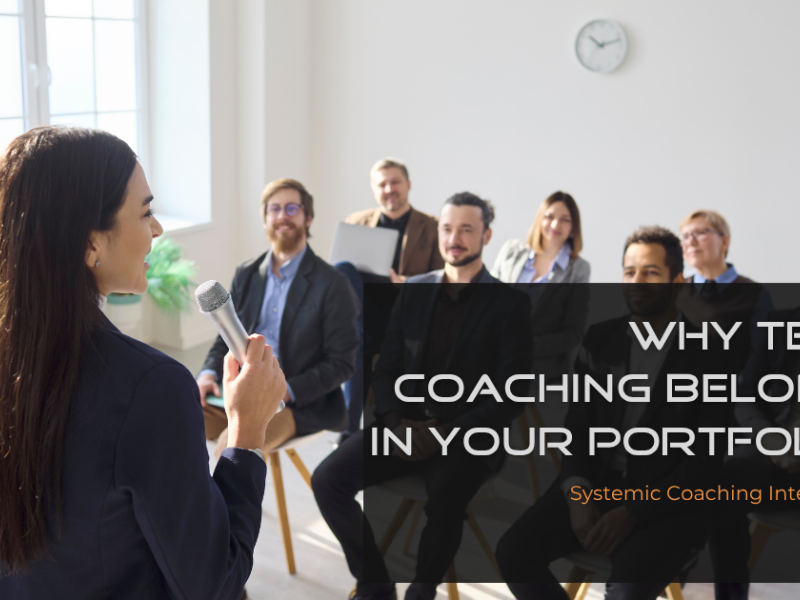 Team coaching illustration showing collaboration, alignment, and collective team performance in organizations