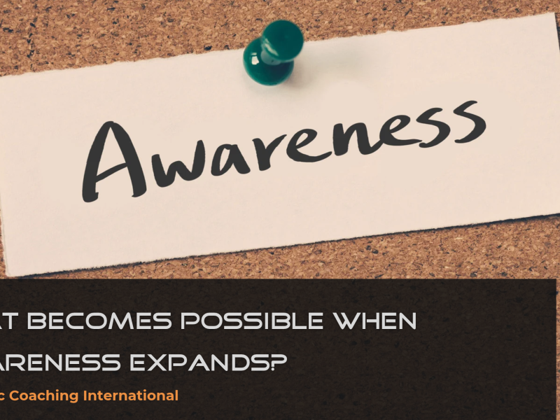 A paper note labelled “Awareness” pinned to a wooden background, with the article title displayed below